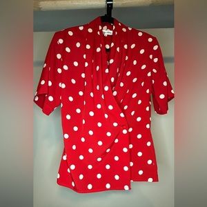 Red Polka Dot Blouse
